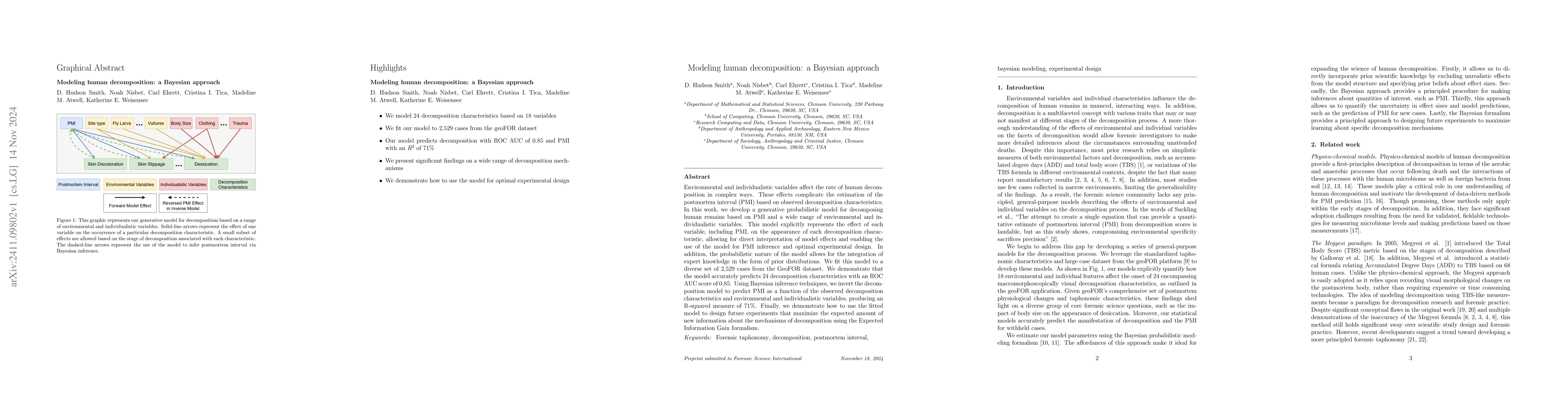 Thumbnail for Modeling human decomposition: a Bayesian approach