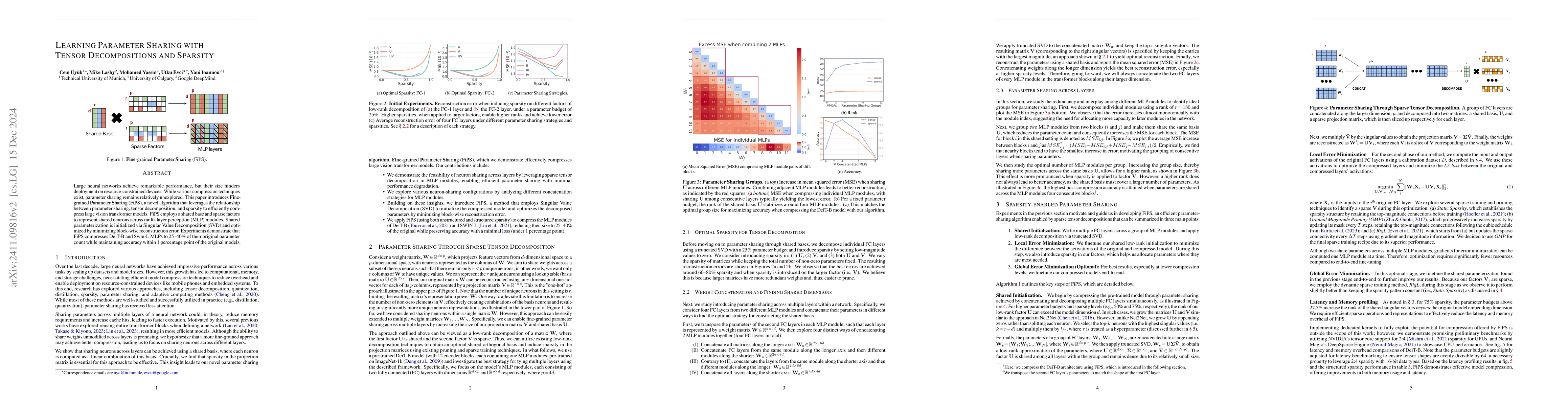 Thumbnail for Learning Parameter Sharing with Tensor Decompositions and Sparsity