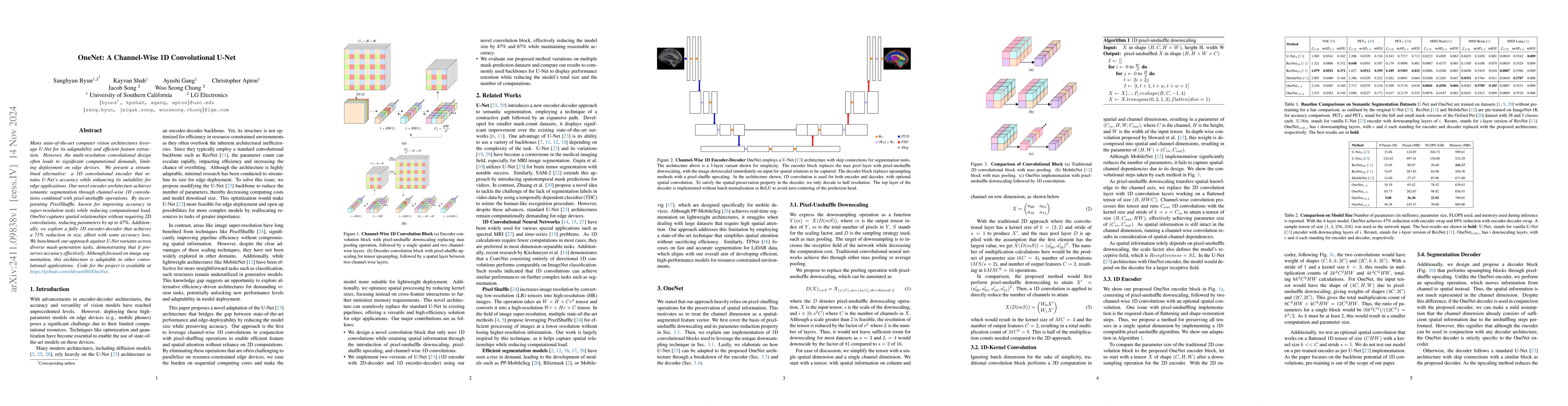 Thumbnail for OneNet: A Channel-Wise 1D Convolutional U-Net