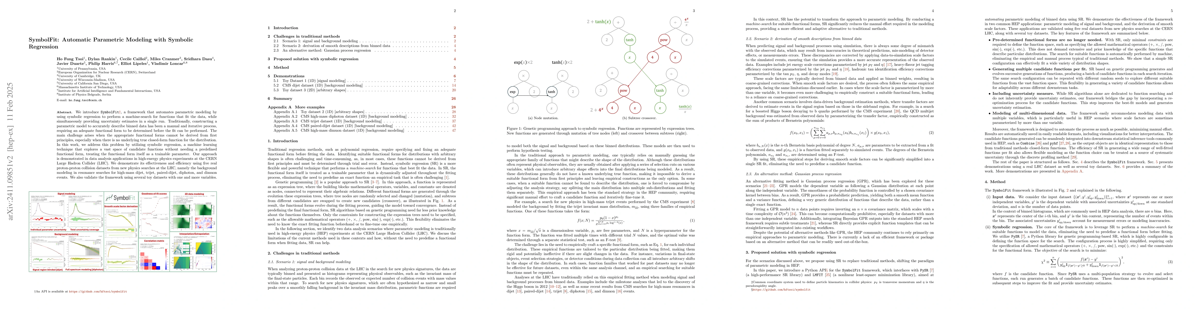 Thumbnail for SymbolFit: Automatic Parametric Modeling with Symbolic Regression