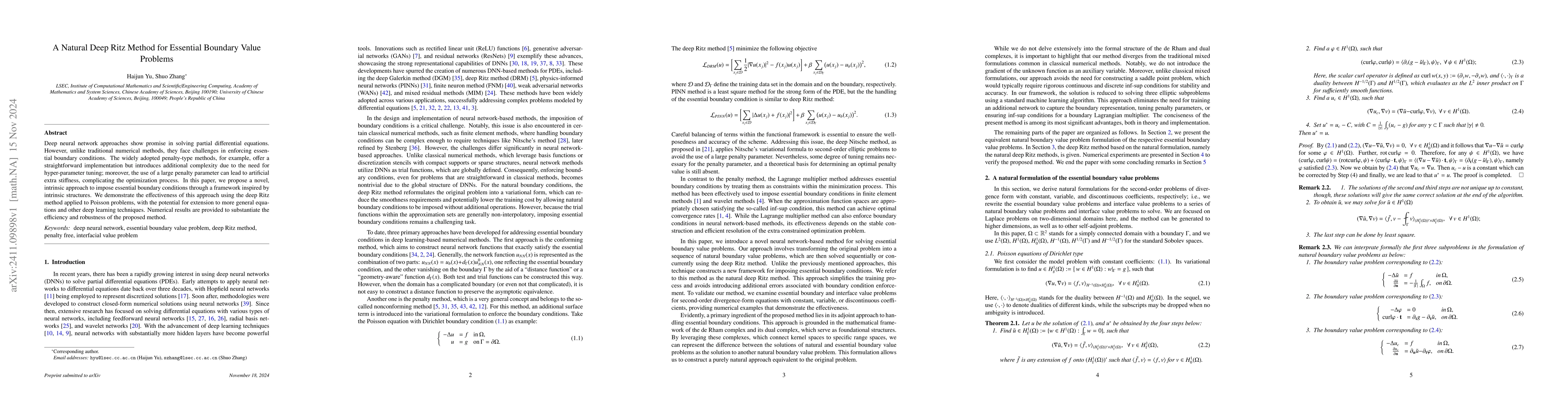 Thumbnail for A Natural Deep Ritz Method for Essential Boundary Value Problems
