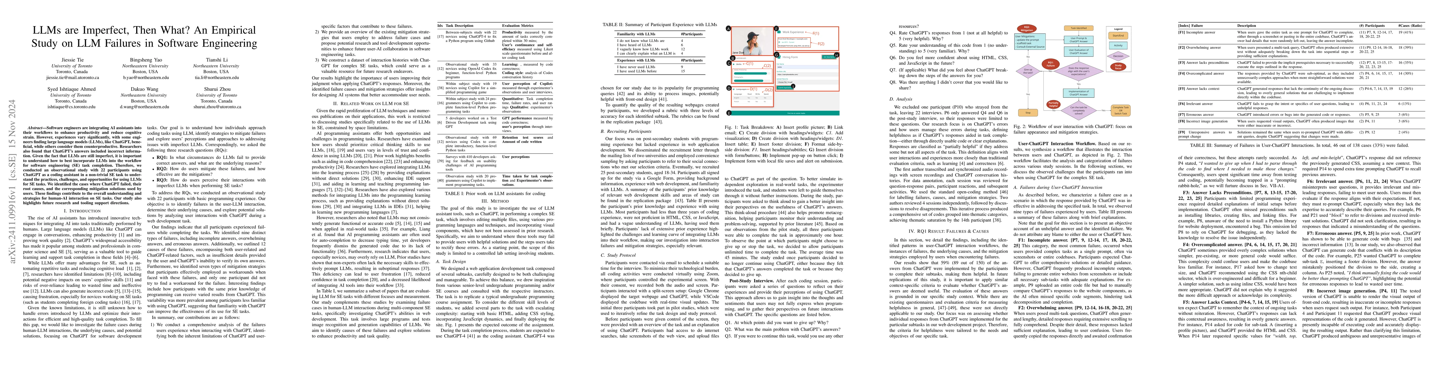 Thumbnail for LLMs are Imperfect, Then What? An Empirical Study on LLM Failures in
  Software Engineering