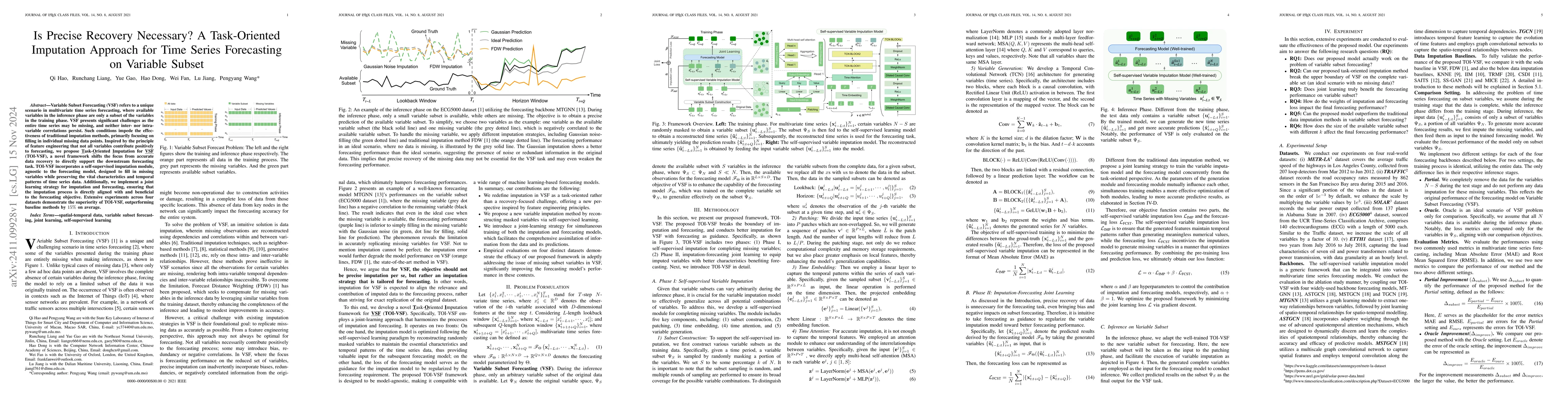Thumbnail for Is Precise Recovery Necessary? A Task-Oriented Imputation Approach for
  Time Series Forecasting on Variable Subset