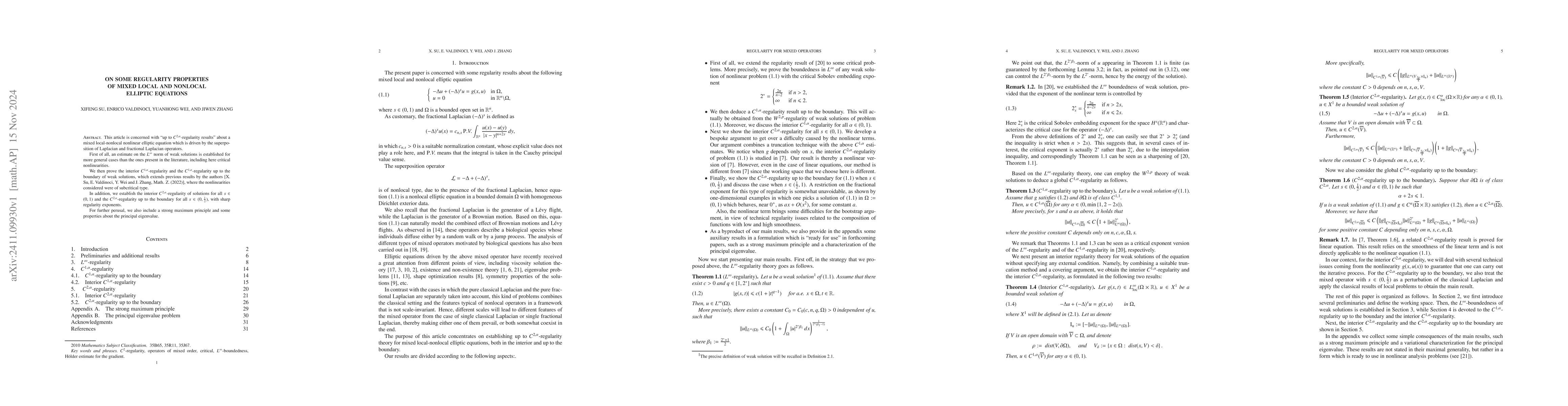 Thumbnail for On some regularity properties of mixed local and nonlocal elliptic
  equations