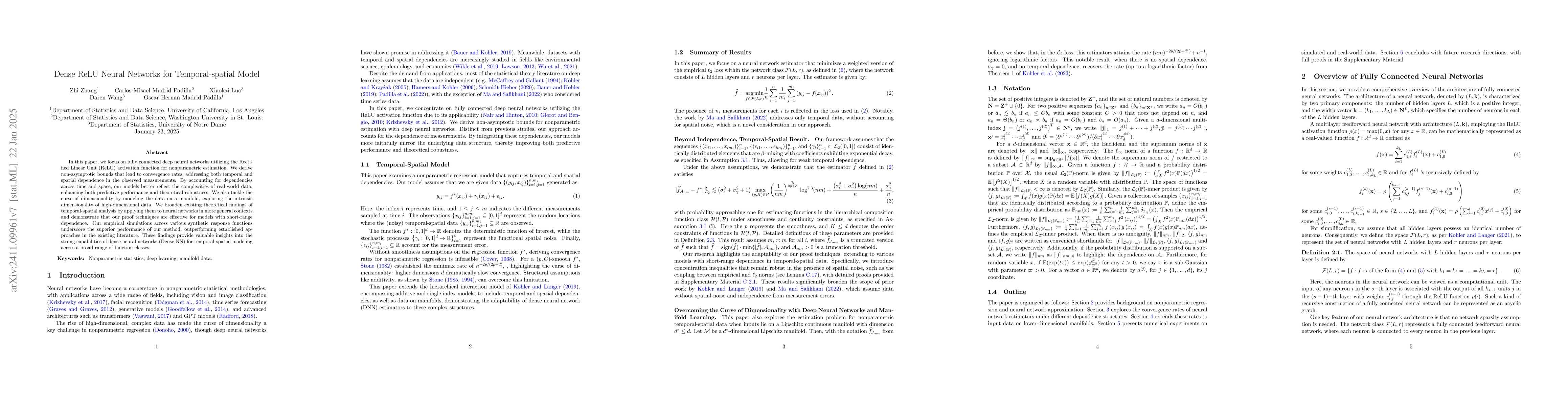Thumbnail for Dense ReLU Neural Networks for Temporal-spatial Model