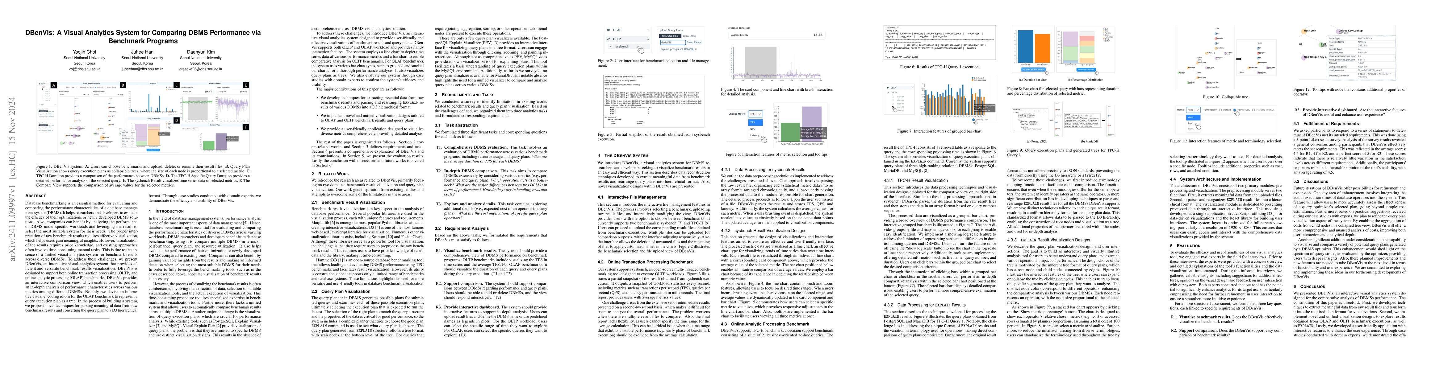 Thumbnail for DBenVis: A Visual Analytics System for Comparing DBMS Performance via
  Benchmark Programs