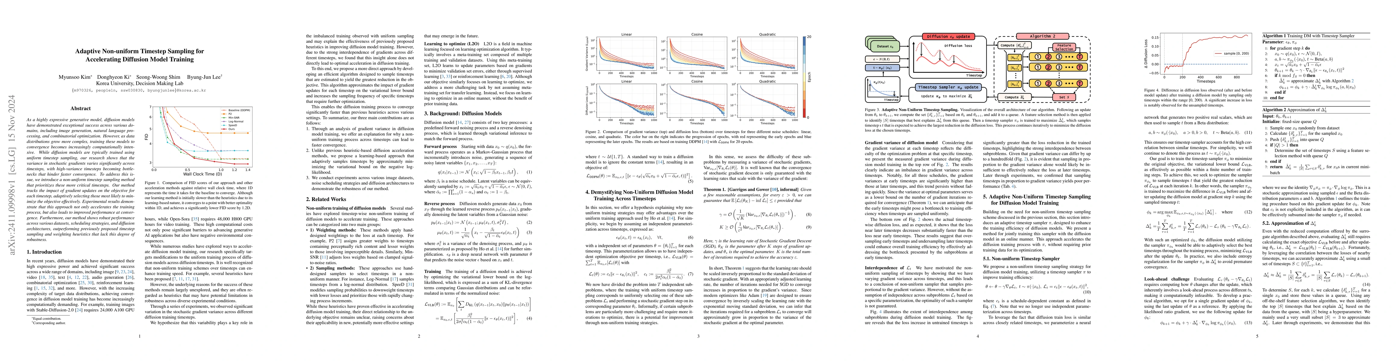 Thumbnail for Adaptive Non-Uniform Timestep Sampling for Diffusion Model Training