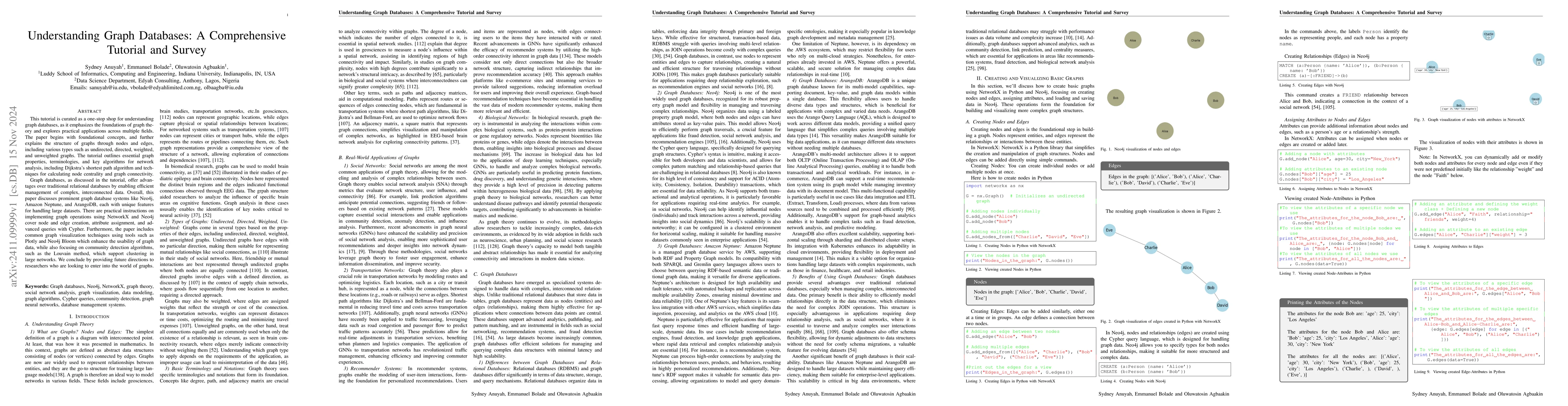 Thumbnail for Understanding Graph Databases: A Comprehensive Tutorial and Survey