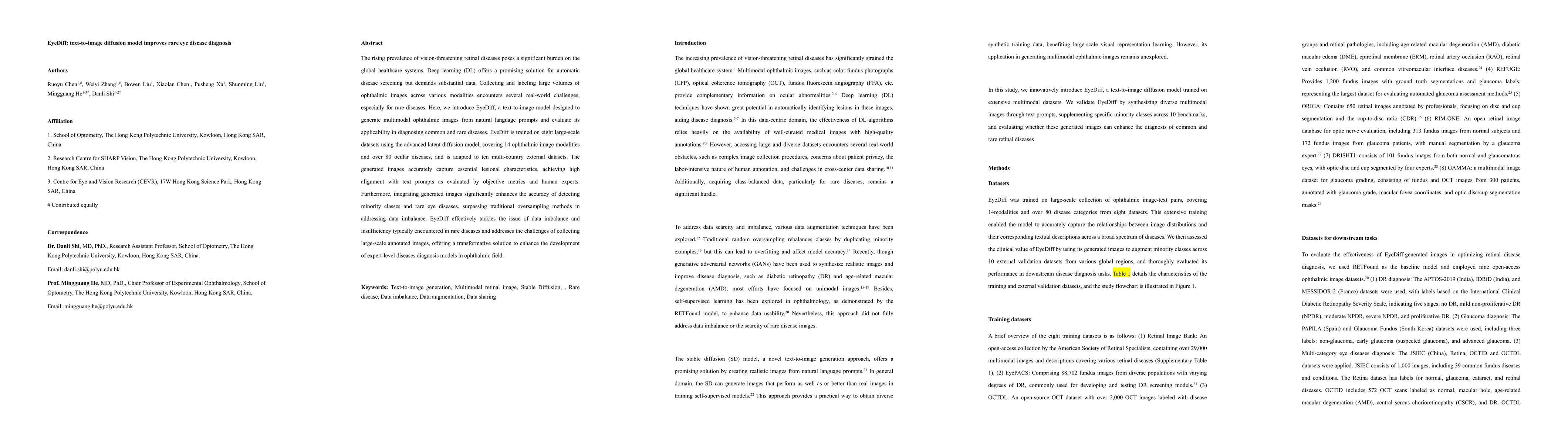 Thumbnail for EyeDiff: text-to-image diffusion model improves rare eye disease
  diagnosis