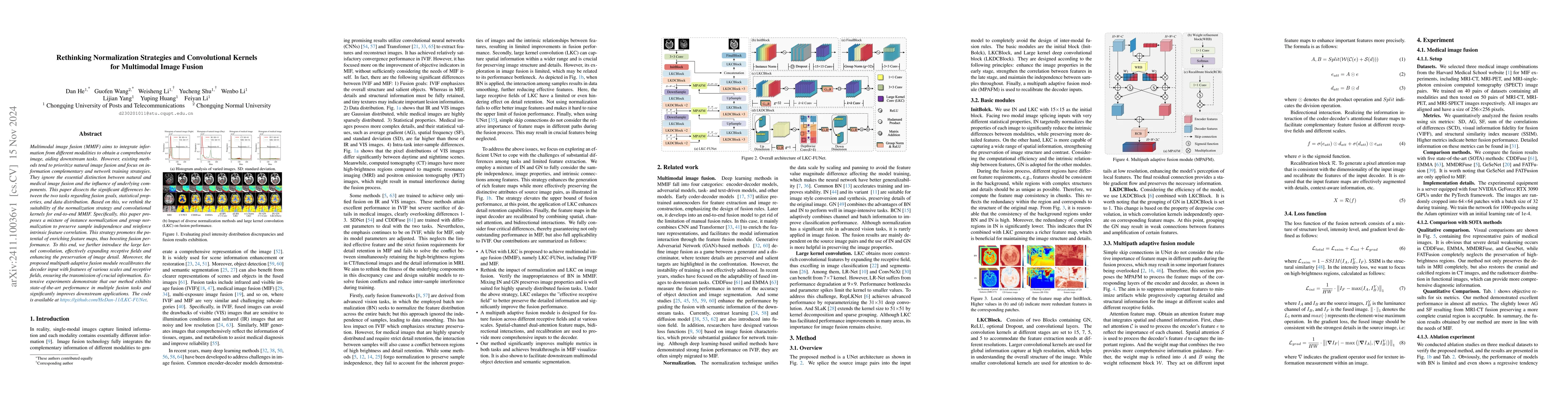 Thumbnail for Rethinking Normalization Strategies and Convolutional Kernels for
  Multimodal Image Fusion