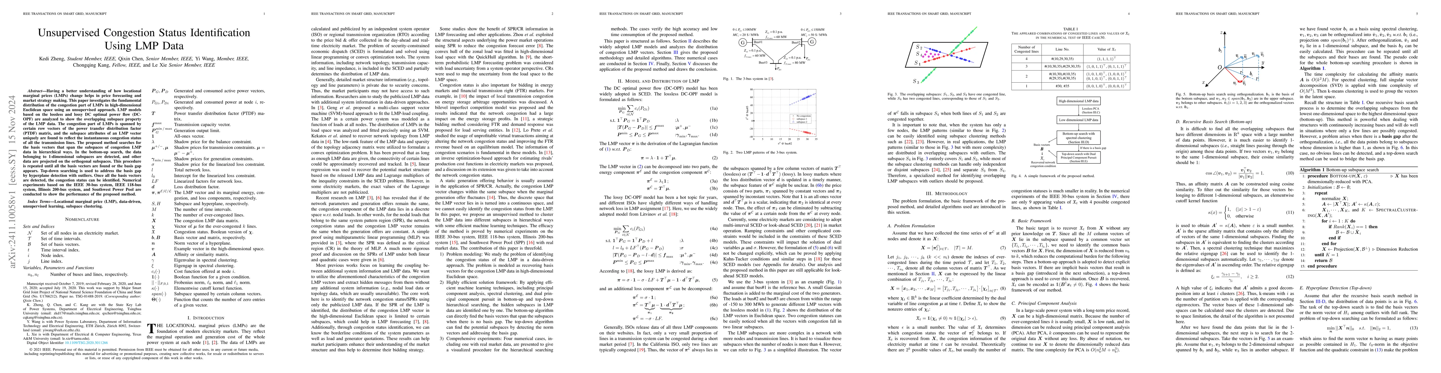 Thumbnail for Unsupervised Congestion Status Identification Using LMP Data