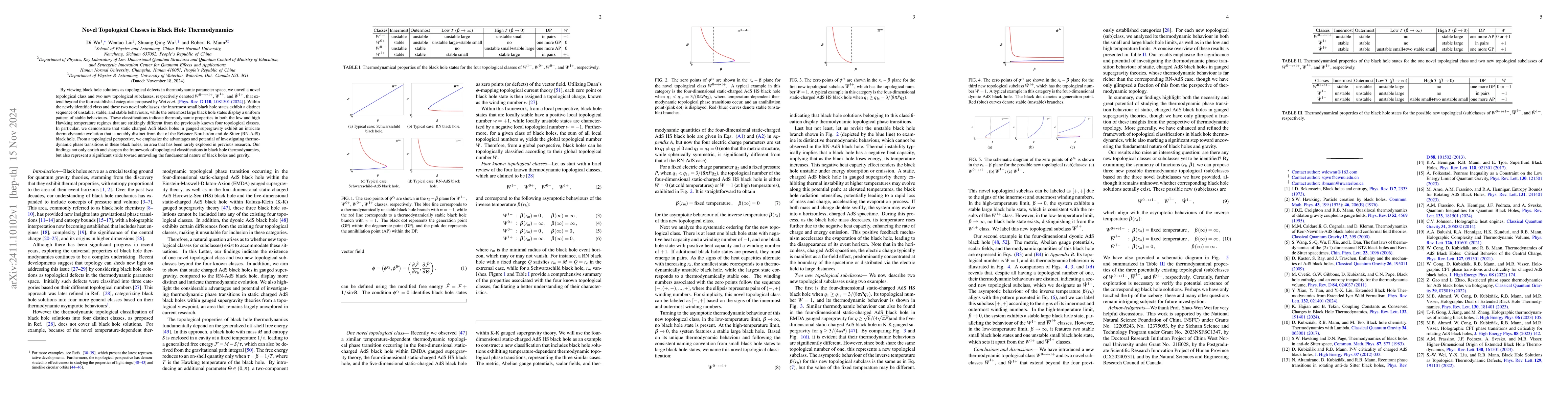 Thumbnail for Novel Topological Classes in Black Hole Thermodynamics