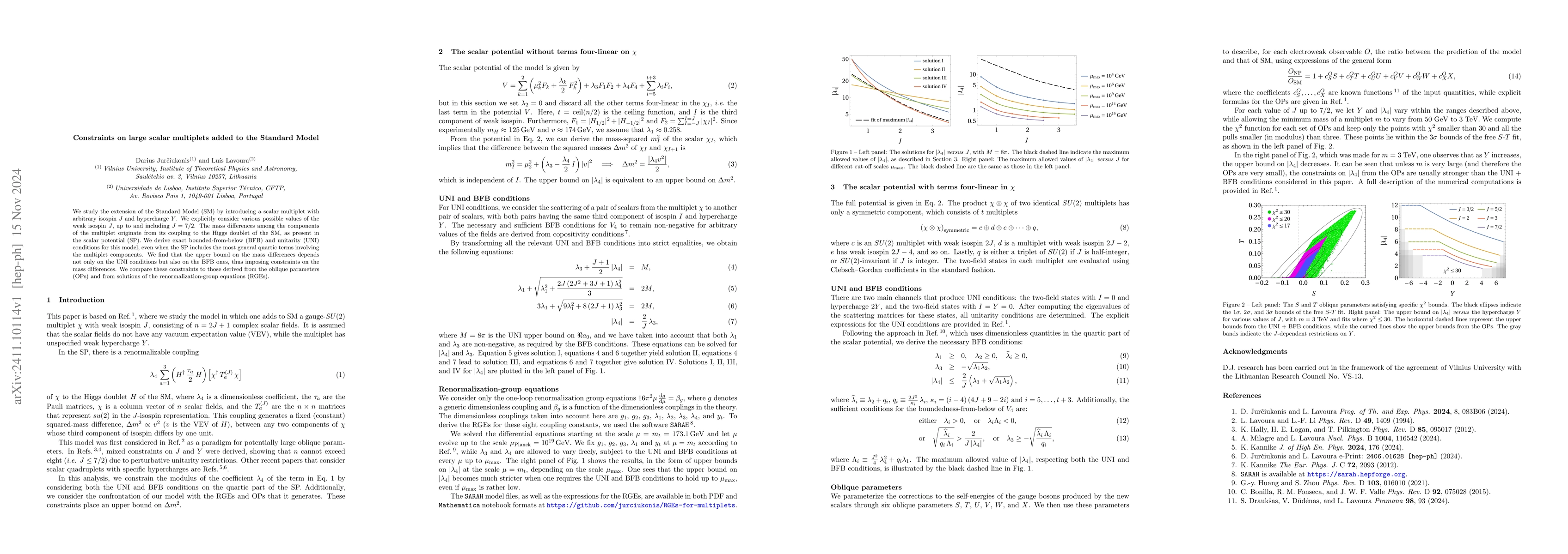 Thumbnail for Constraints on large scalar multiplets added to the Standard Model