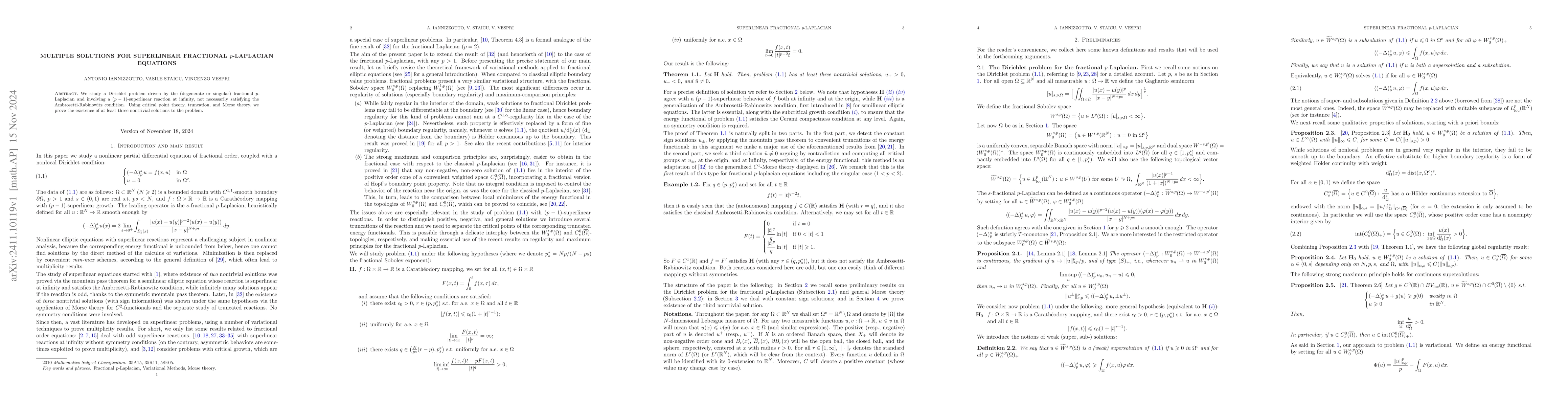 Thumbnail for Multiple solutions for superlinear fractional $p$-Laplacian equations