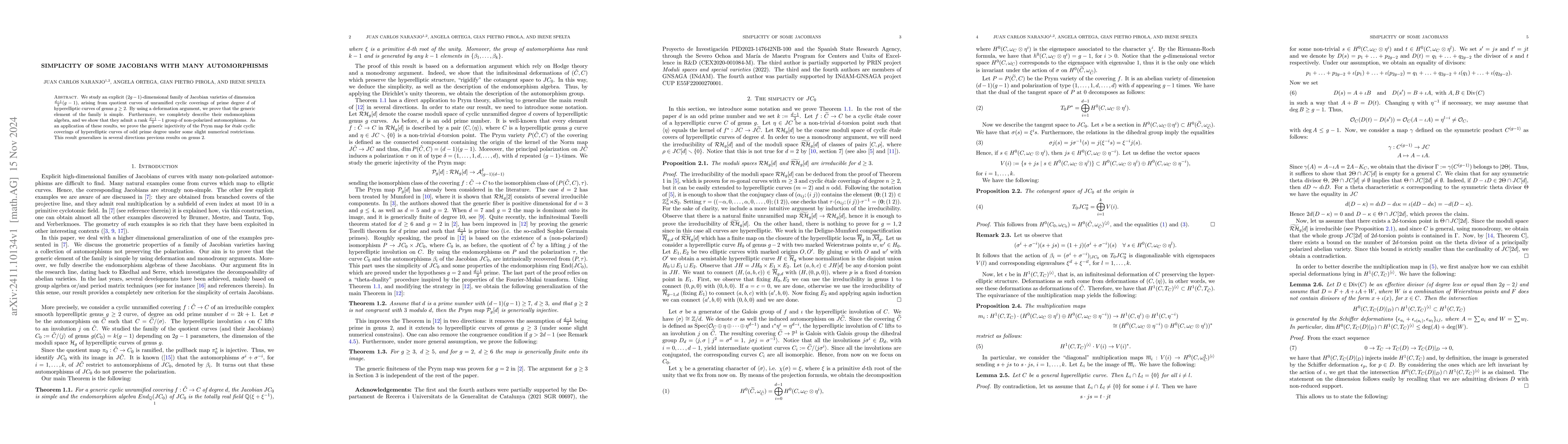 Thumbnail for Simplicity of some Jacobians with many automorphisms