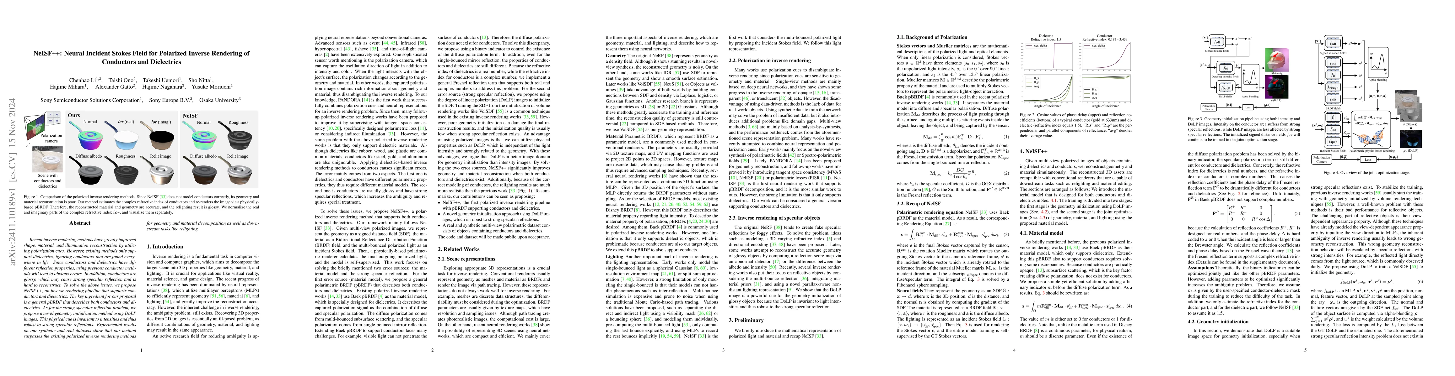 Thumbnail for NeISF++: Neural Incident Stokes Field for Polarized Inverse Rendering of
  Conductors and Dielectrics