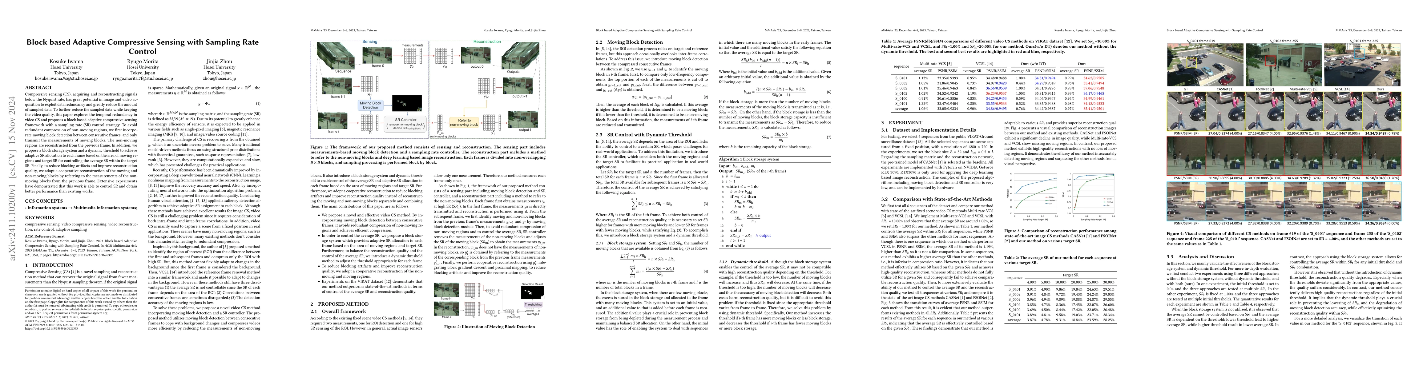 Thumbnail for Block based Adaptive Compressive Sensing with Sampling Rate Control