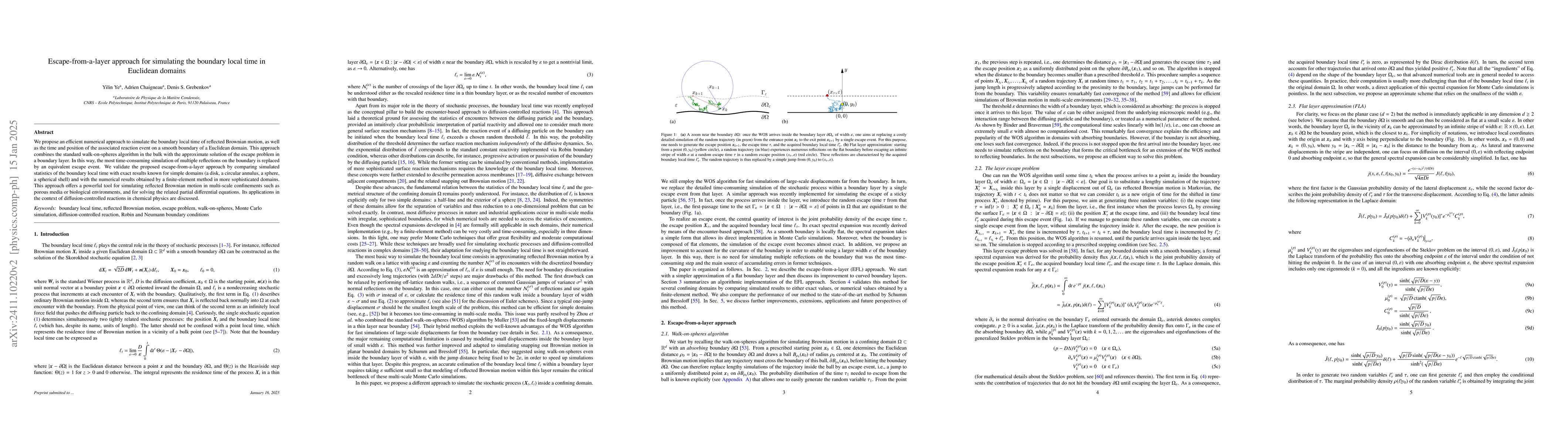 Thumbnail for Escape-from-a-layer approach for simulating the boundary local time in
  Euclidean domains