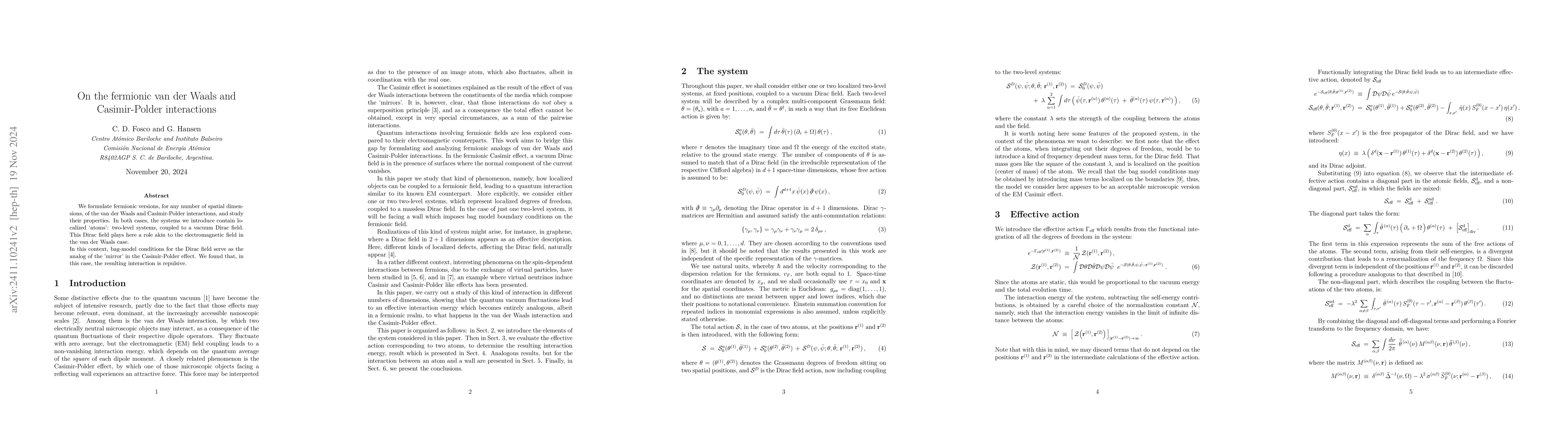 Thumbnail for On the fermionic van der Waals and Casimir-Polder interactions