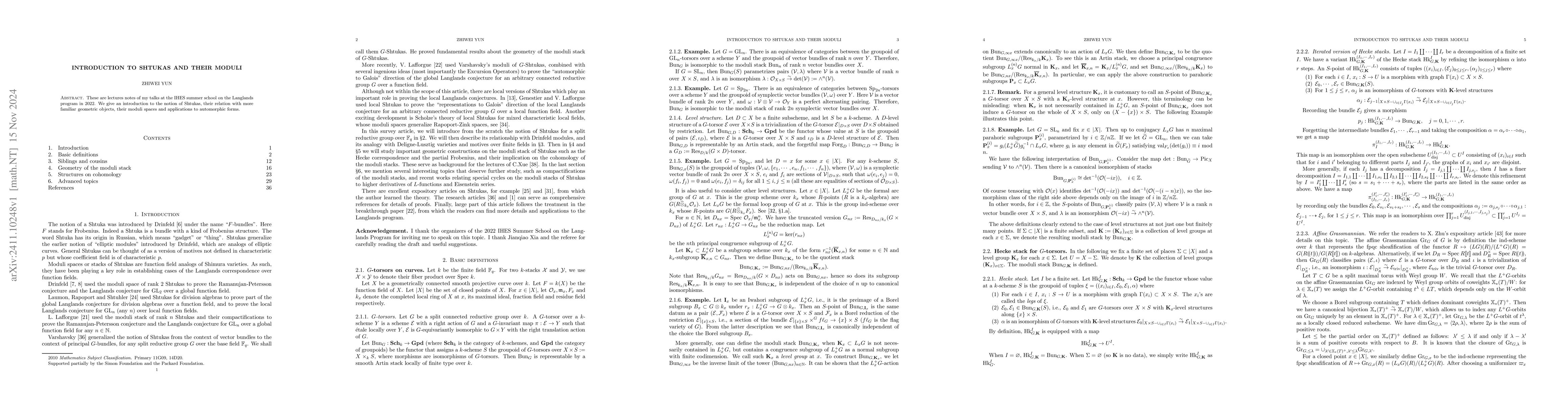 Thumbnail for Introduction to Shtukas and their moduli