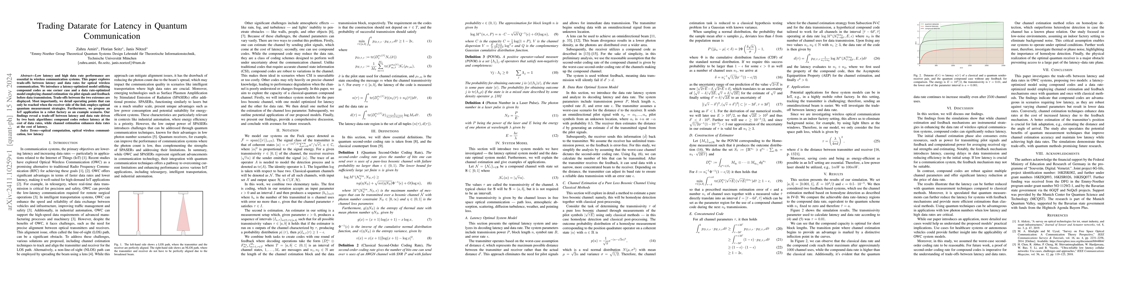 Thumbnail for Trading Datarate for Latency in Quantum Communication