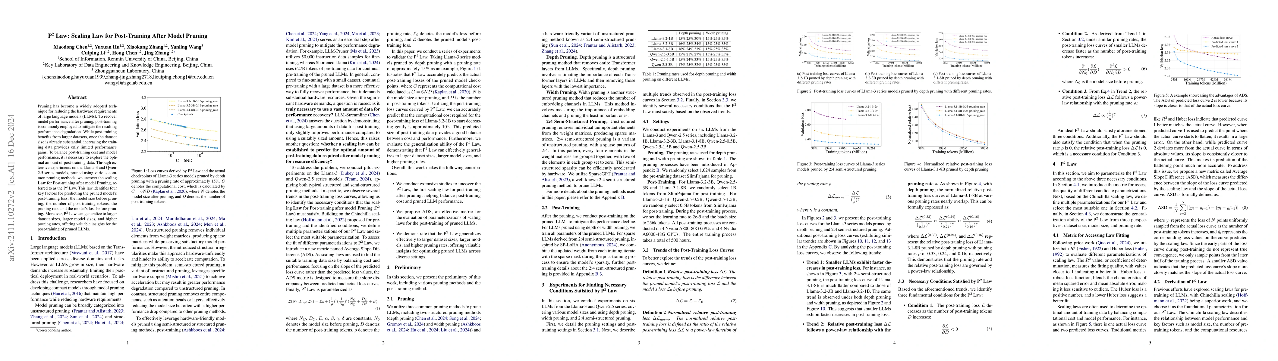 Thumbnail for Scaling Law for Post-training after Model Pruning