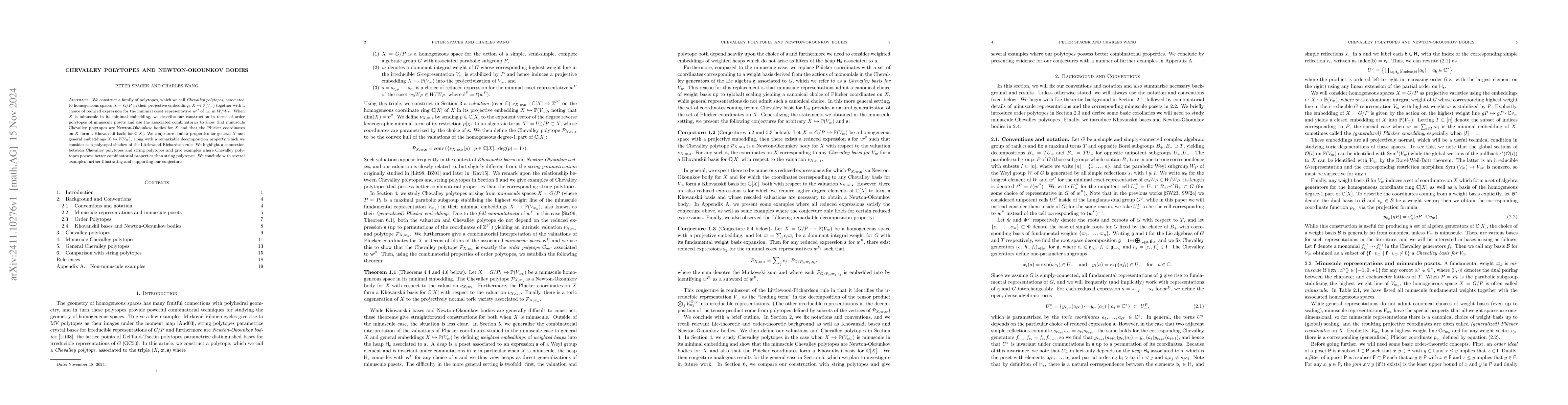 Thumbnail for Chevalley Polytopes and Newton-Okounkov Bodies