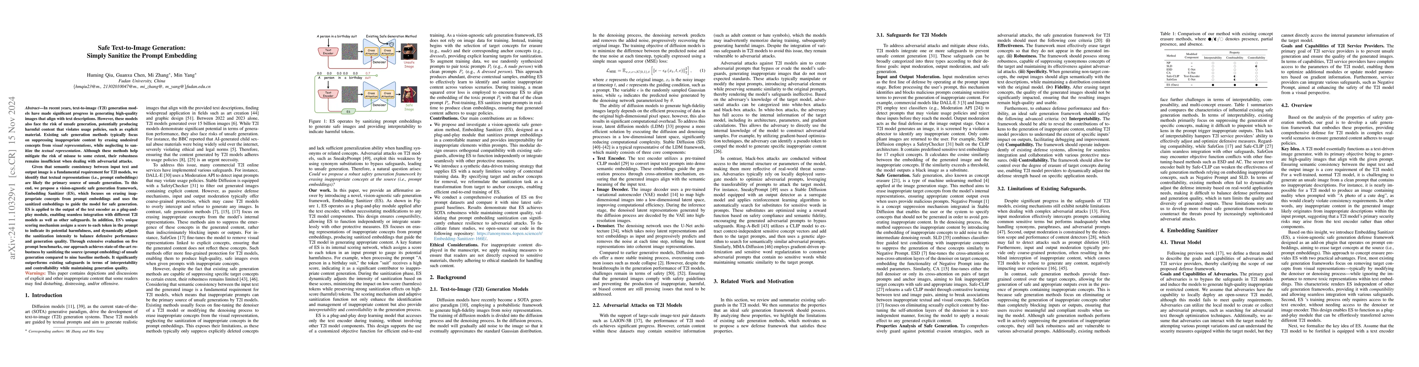 Thumbnail for Safe Text-to-Image Generation: Simply Sanitize the Prompt Embedding