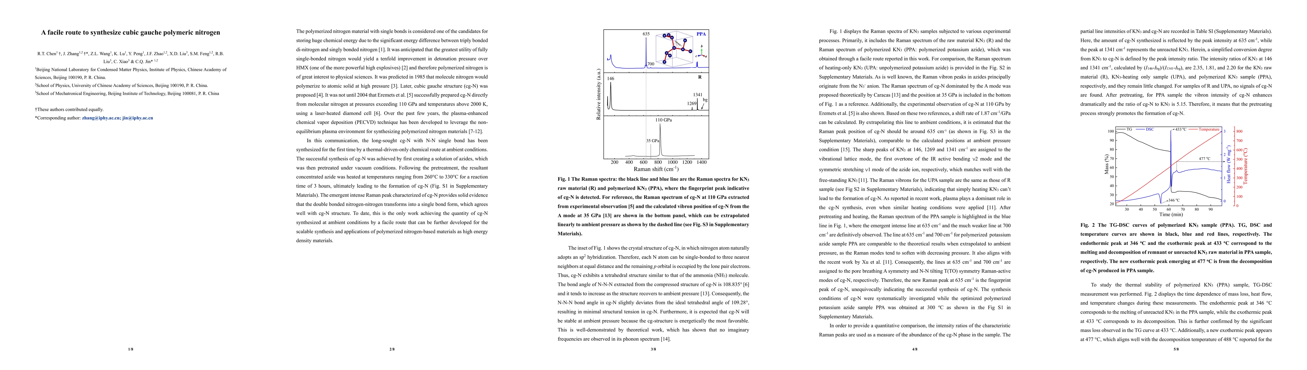 Thumbnail for A facile route to synthesize cubic gauche polymeric nitrogen