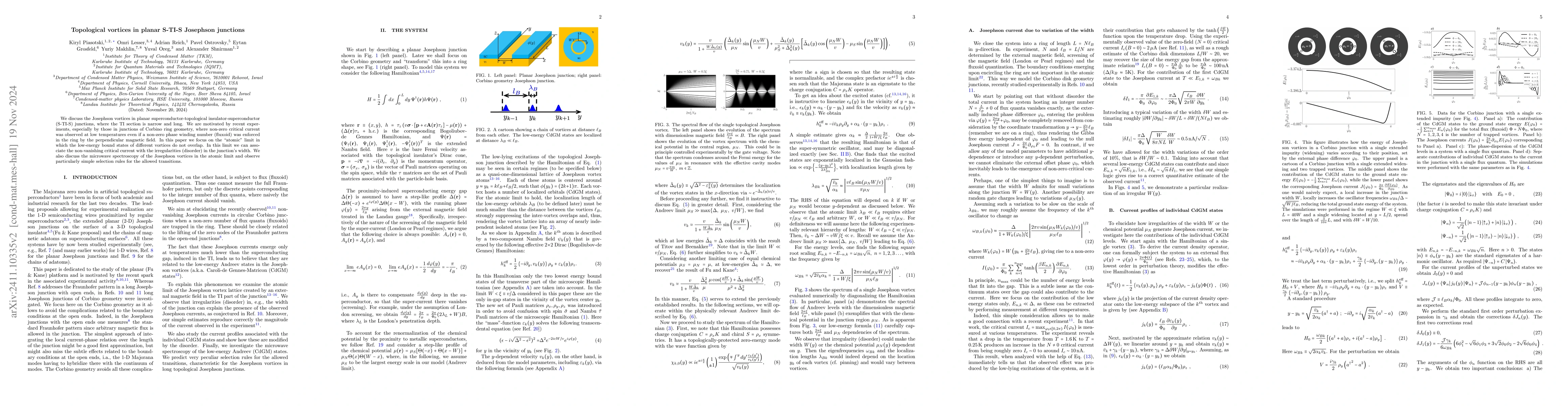 Thumbnail for Topological vortices in planar S-TI-S Josephson junctions