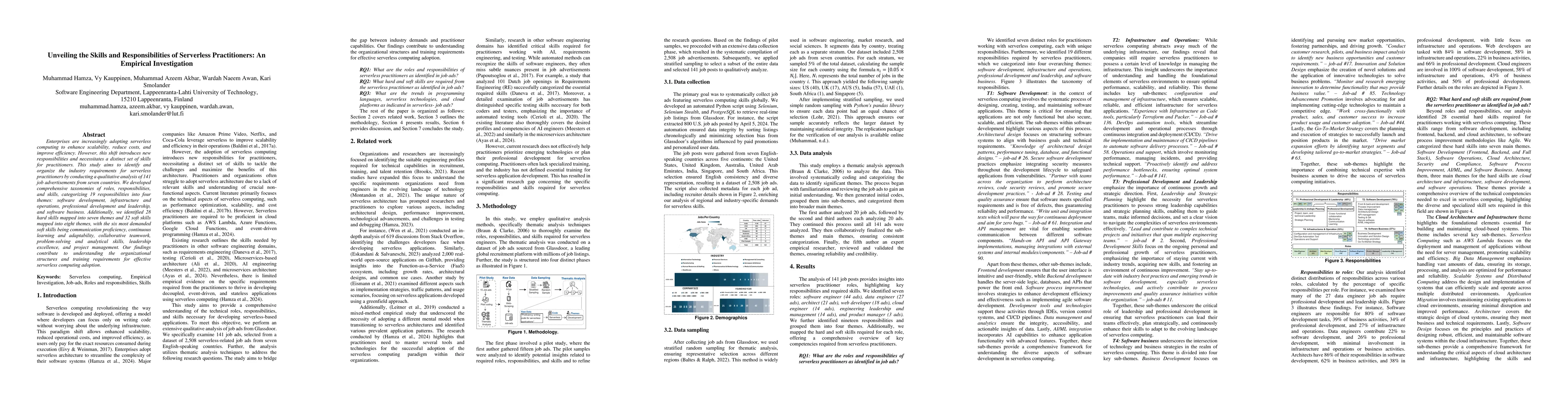 Thumbnail for Unveiling the Skills and Responsibilities of Serverless Practitioners:
  An Empirical Investigation
