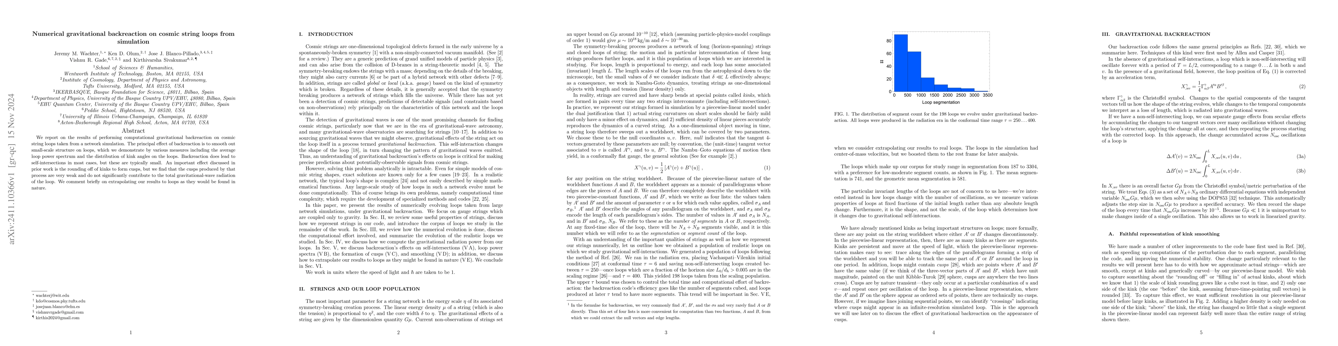 Thumbnail for Numerical gravitational backreaction on cosmic string loops from
  simulation