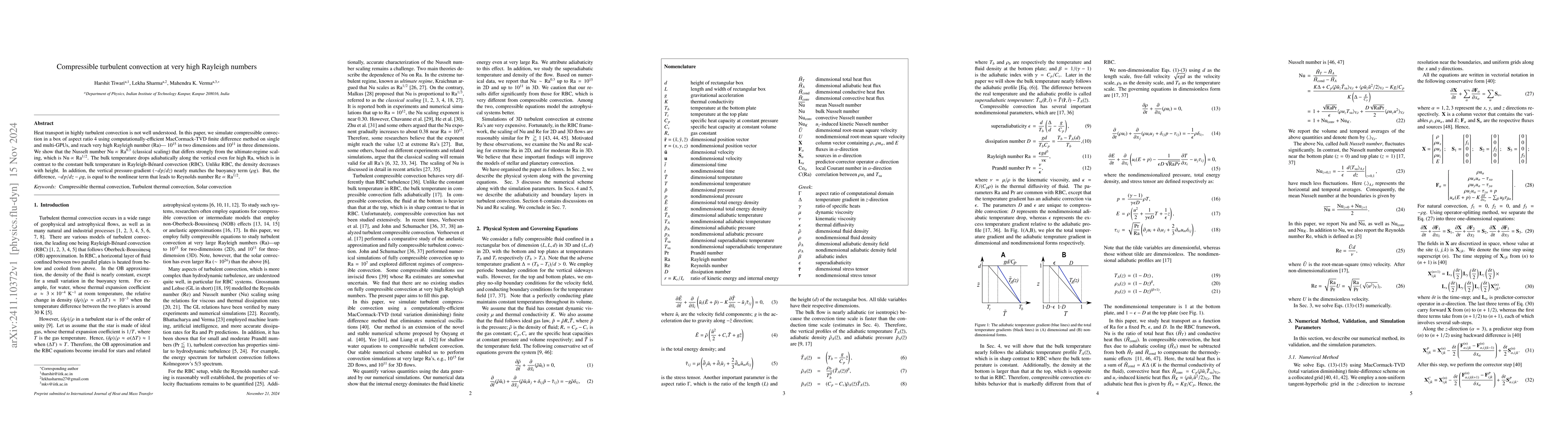 Thumbnail for Compressible turbulent convection at very high Rayleigh numbers