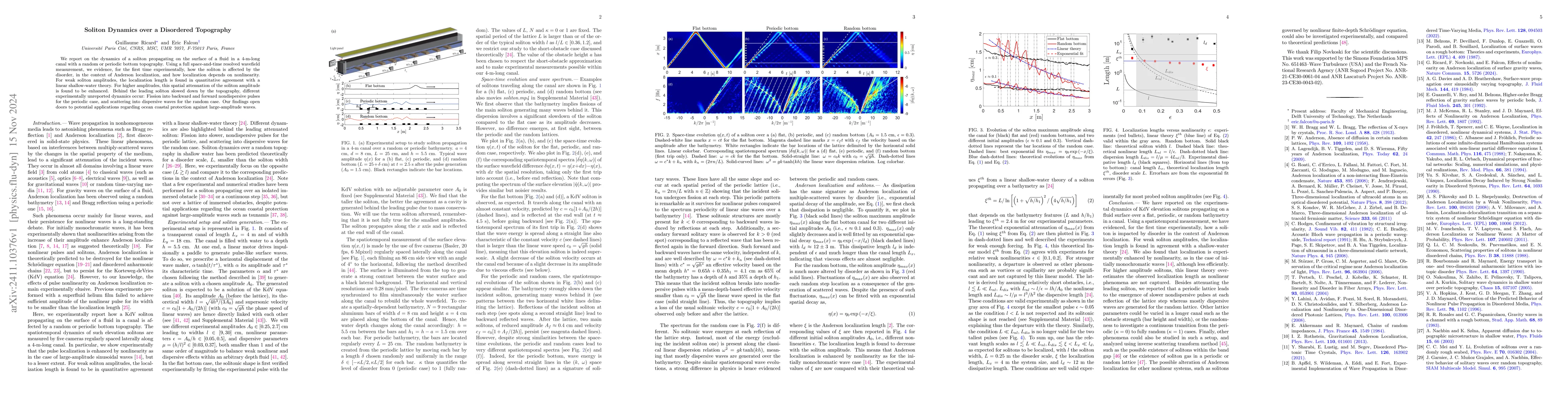 Thumbnail for Soliton Dynamics over a Disordered Topography