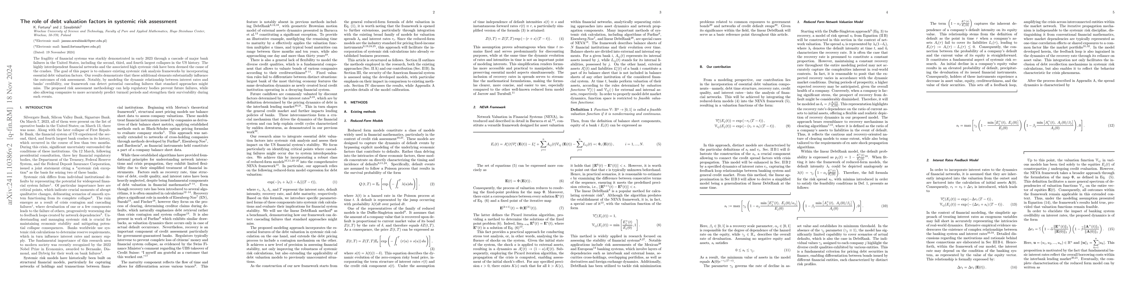 Thumbnail for The role of debt valuation factors in systemic risk assessment