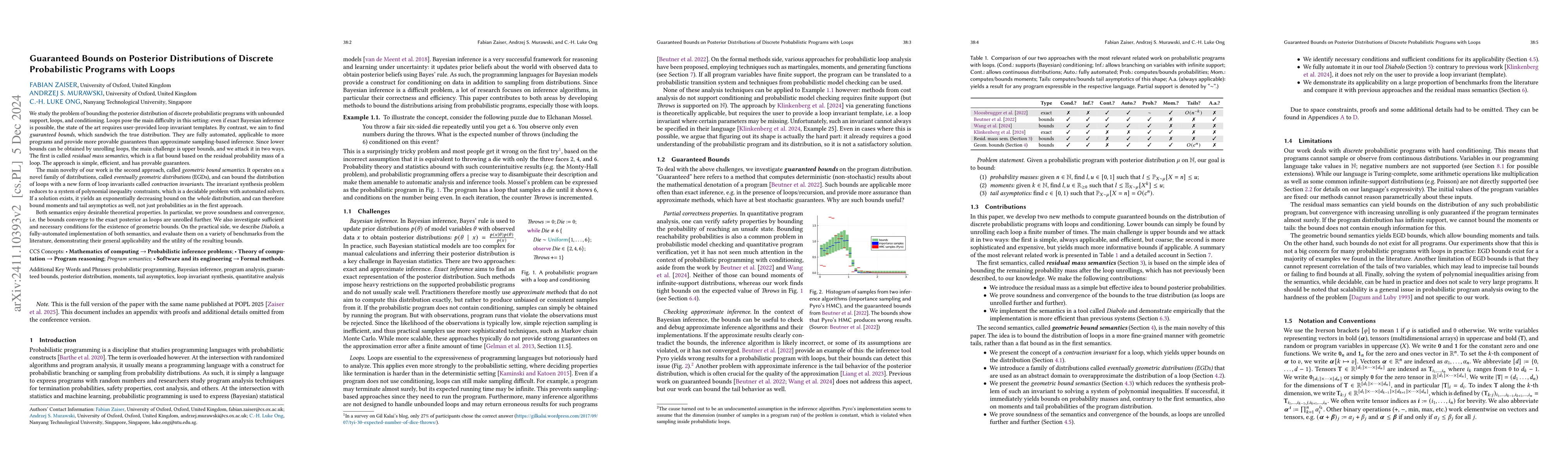 Thumbnail for Guaranteed Bounds on Posterior Distributions of Discrete Probabilistic
  Programs with Loops