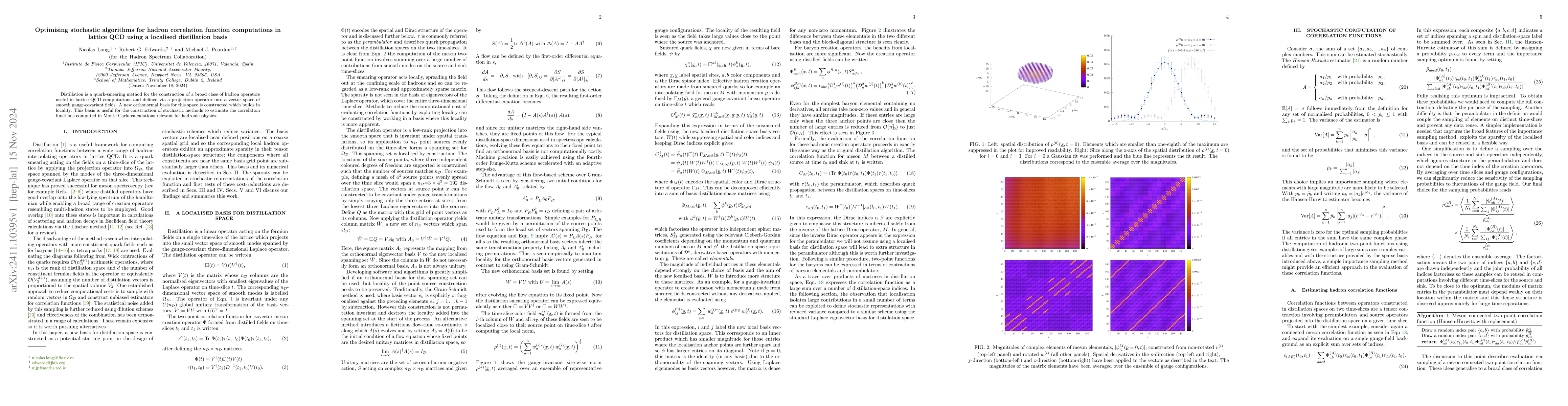 Thumbnail for Optimising stochastic algorithms for hadron correlation function
  computations in lattice QCD using a localised distillation basis