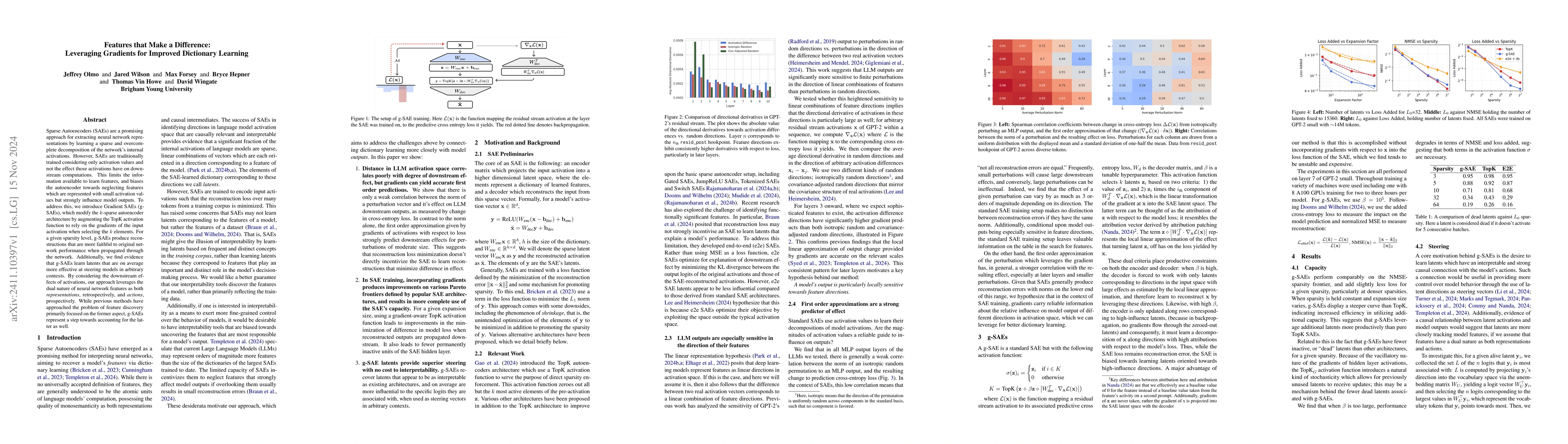 Thumbnail for Features that Make a Difference: Leveraging Gradients for Improved
  Dictionary Learning