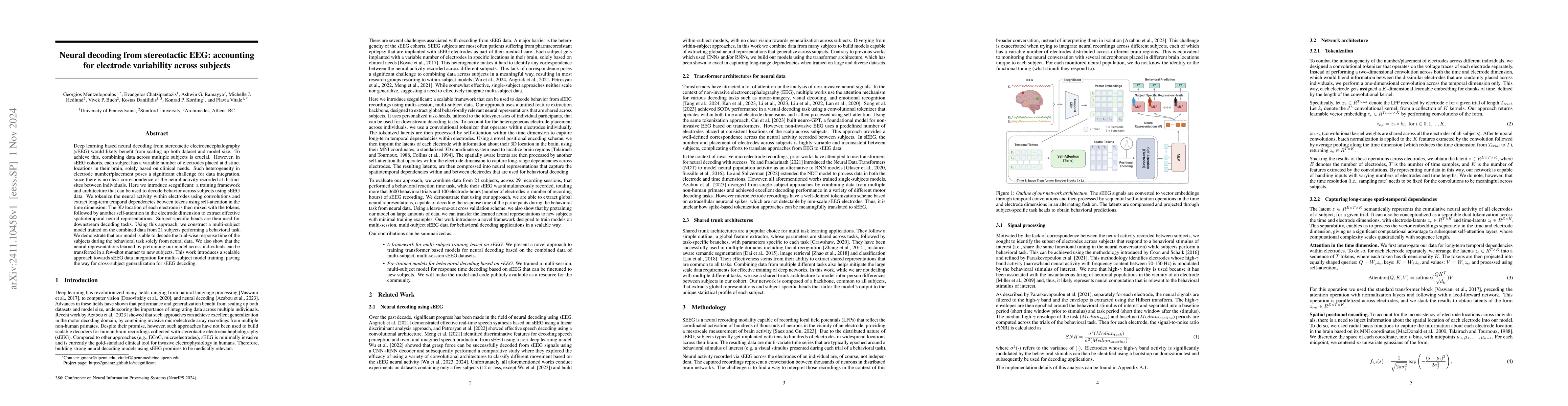Thumbnail for Neural decoding from stereotactic EEG: accounting for electrode
  variability across subjects