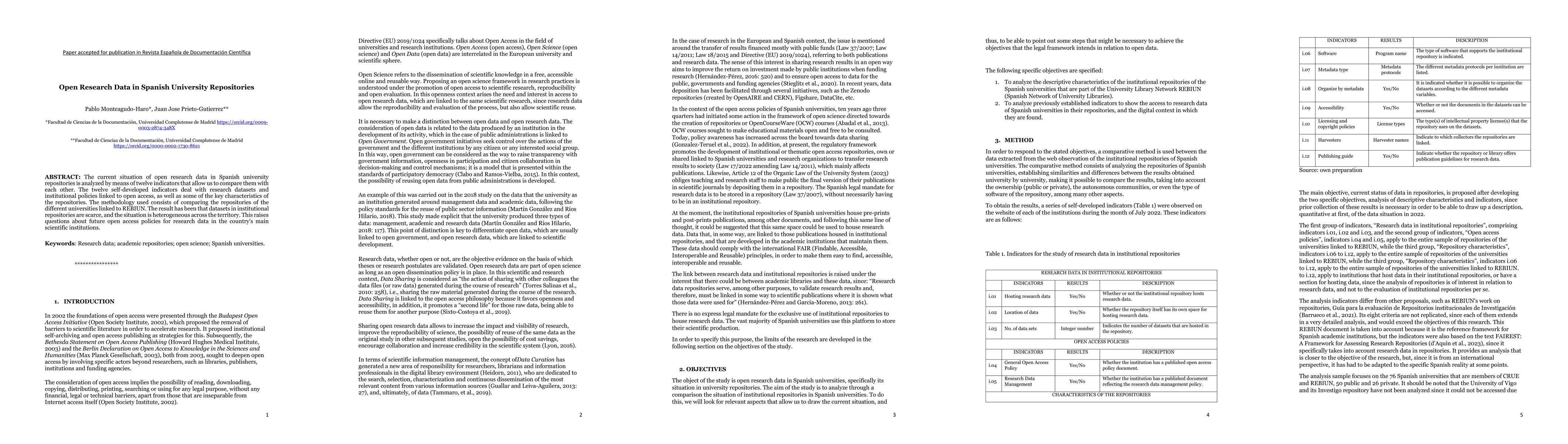 Thumbnail for Open Research Data in Spanish University Repositories
