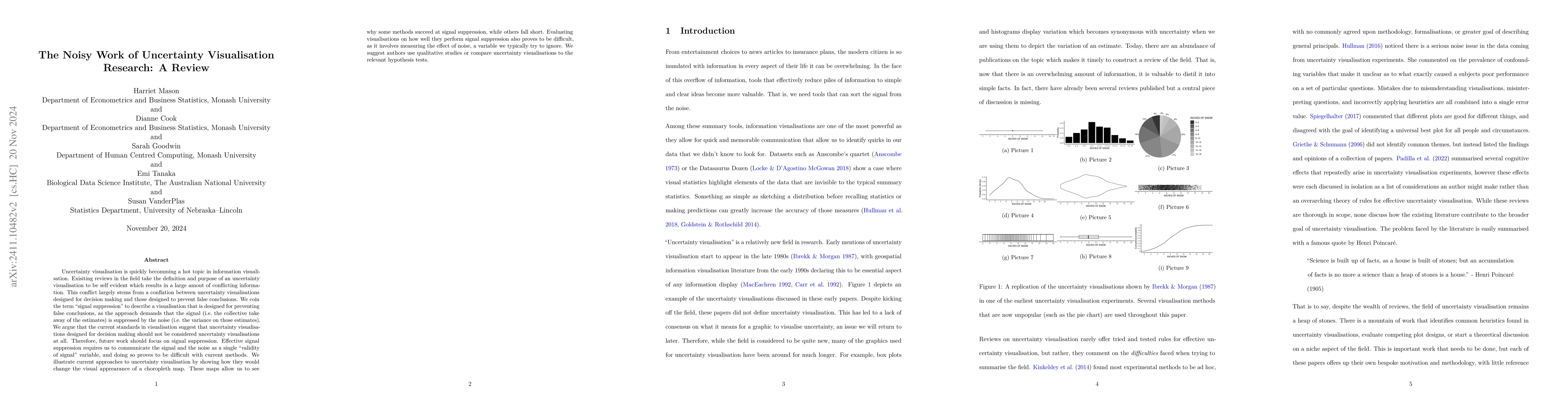 Thumbnail for The Noisy Work of Uncertainty Visualisation Research: A Review