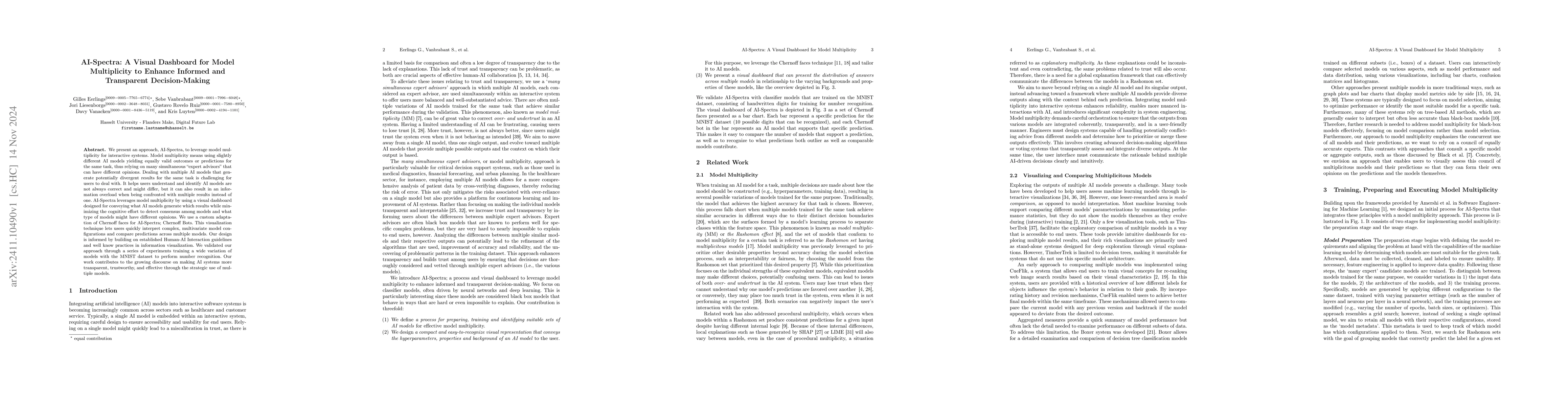 Thumbnail for AI-Spectra: A Visual Dashboard for Model Multiplicity to Enhance
  Informed and Transparent Decision-Making