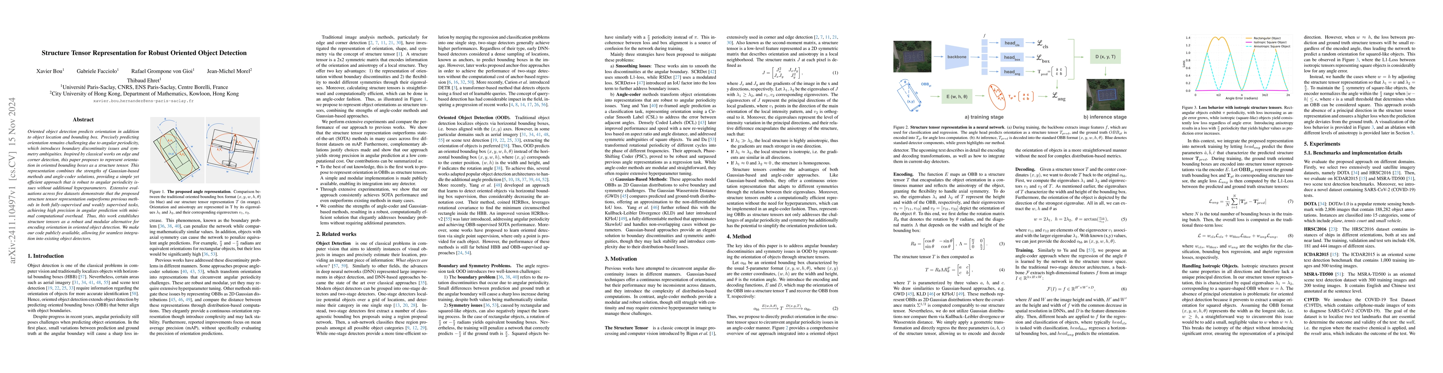 Thumbnail for Structure Tensor Representation for Robust Oriented Object Detection