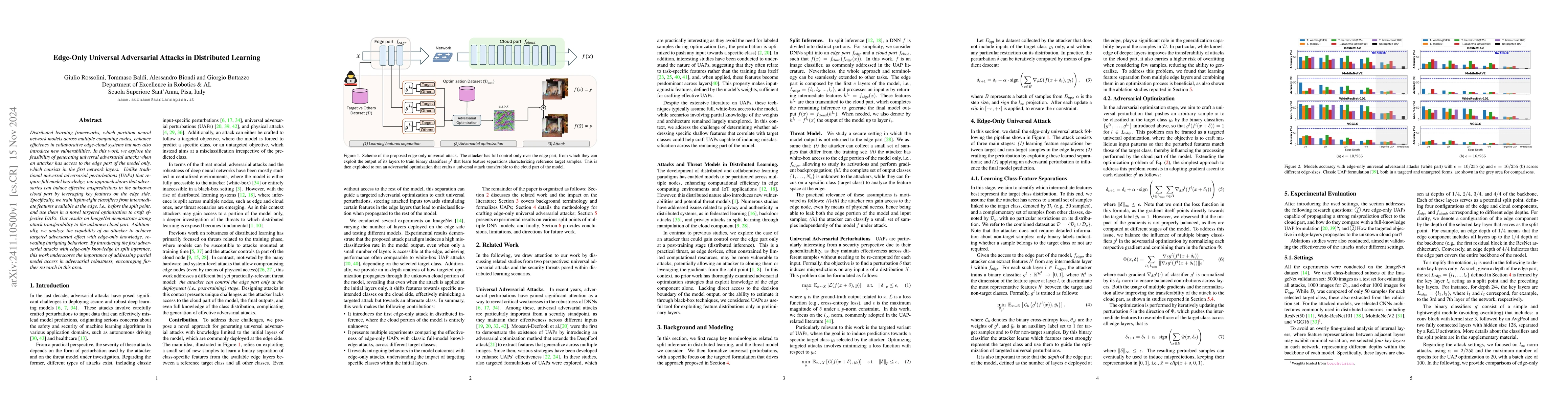Thumbnail for Edge-Only Universal Adversarial Attacks in Distributed Learning