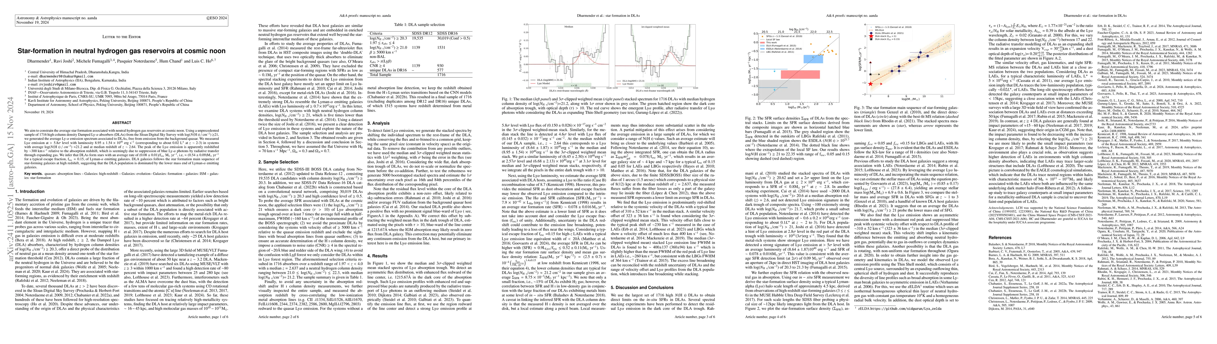 Thumbnail for Star-Formation in Neutral Hydrogen Gas Reservoirs at Cosmic Noon