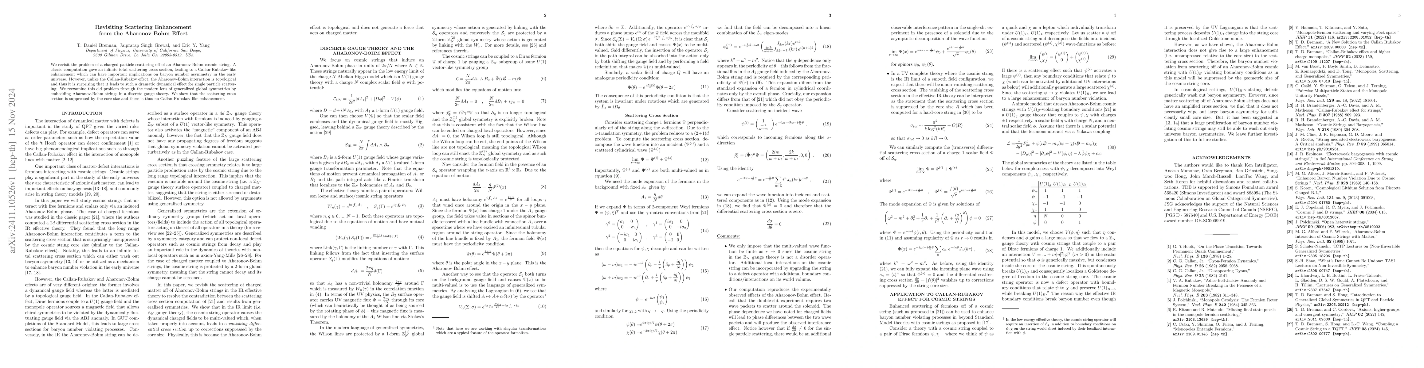 Thumbnail for Revisiting Scattering Enhancement from the Aharonov-Bohm Effect