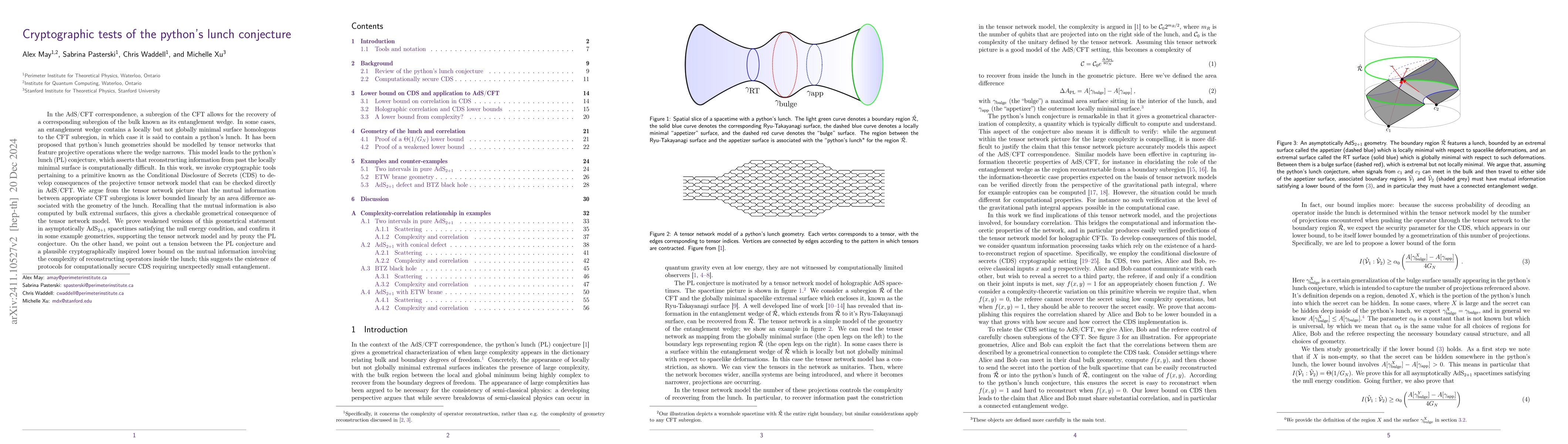 Thumbnail for Cryptographic tests of the python's lunch conjecture