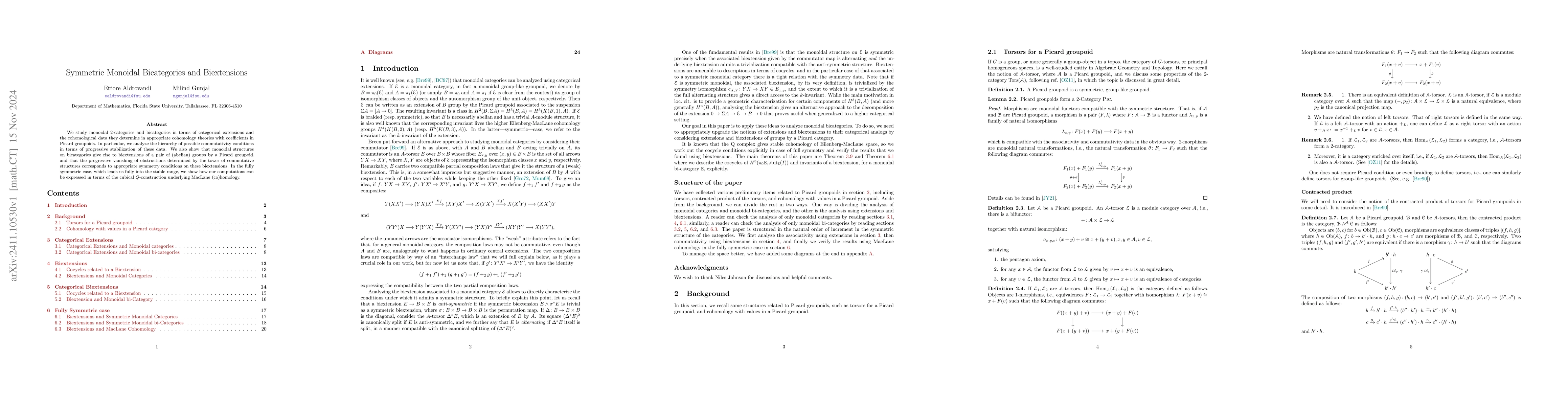 Thumbnail for Symmetric Monoidal Bicategories and Biextensions