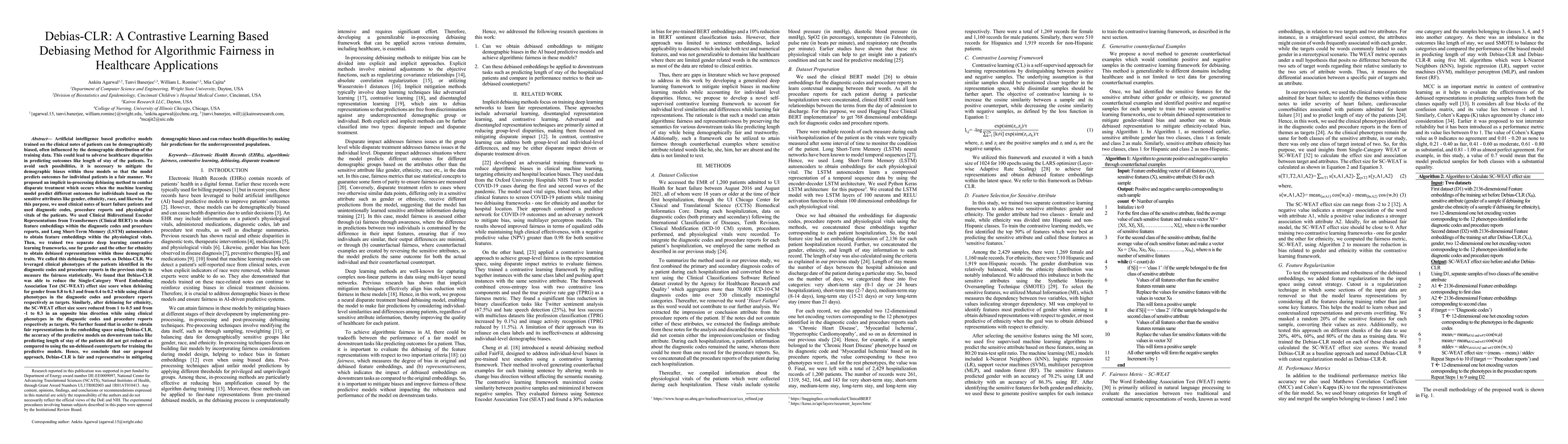 Thumbnail for Debias-CLR: A Contrastive Learning Based Debiasing Method for
  Algorithmic Fairness in Healthcare Applications