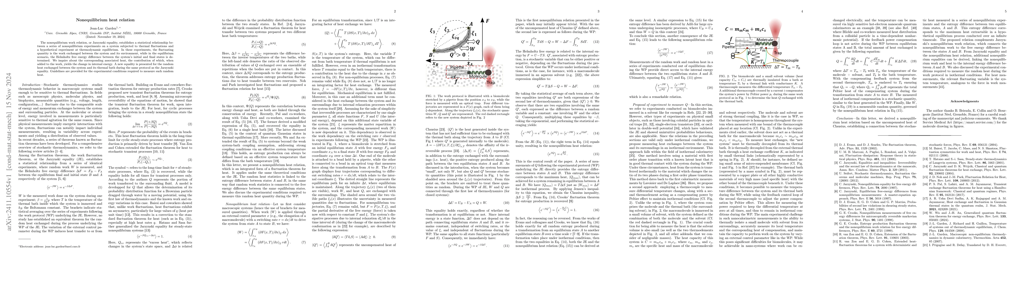 Thumbnail for Nonequilibrium heat relation